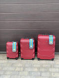 Сумка дорожная на колесах 65л Дорожній чемодан М Дорожня сумка ЧЕРВОНИЙ СЕРЕДНЯ Валіза на 4х колесах, фото 8