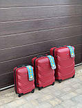 Сумка дорожная на колесах 65л Дорожній чемодан М Дорожня сумка ЧЕРВОНИЙ СЕРЕДНЯ Валіза на 4х колесах, фото 7