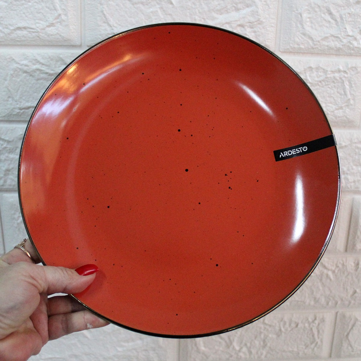 Оранжевая персональная тарелка 19 см Ardesto Bagheria Warm apricot - фото 7 - id-p1508768918