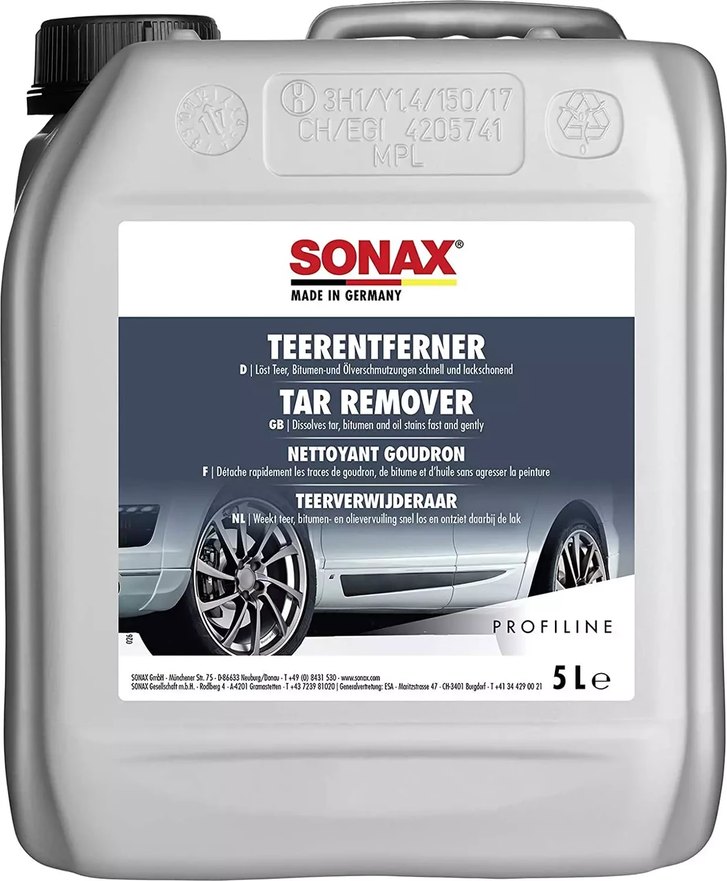 Засіб для видалення бітуму 5 л SONAX PROFILINE Teerentferner (304505), фото 1