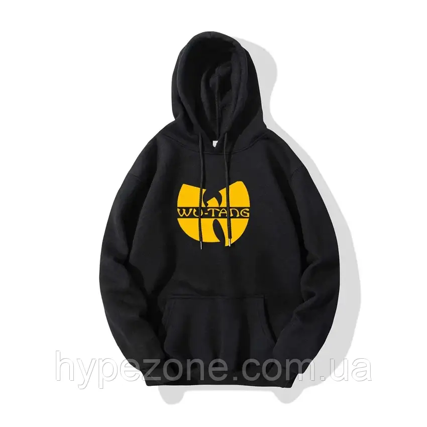 Худі чоловіче Wu-Tang Clan Кенгуру з принтом ВуТанг чорна Кофта з капюшоном Ву Танг Клан Худі Ву-Танг трикотаж