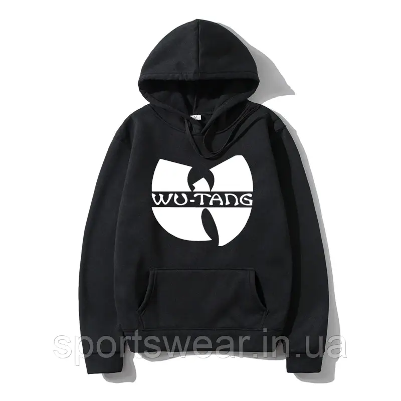 Світшот чоловічий Wu-Tang Clan з капюшоном Толстовка з логотипом ВуТанг Кофта Ву Танг чорна Худі Ву-Танг Клан