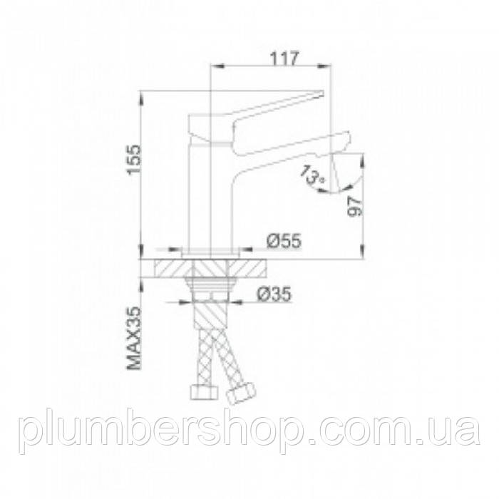 Смеситель для умывальника Frap F1061 - фото 6 - id-p1508810319