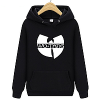 Світшот чоловічий Wu-Tang Clan з капюшоном Толстовка з логотипом ВуТанг Кофта Ву Танг чорна Худі Ву-Танг Клан