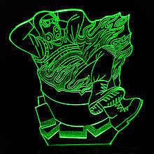 Акриловий світильник-нічник Сталкер зелений tty-n001095