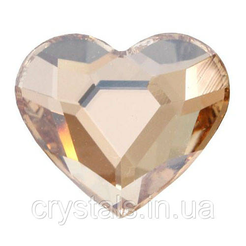 Стрази-сердечка Preciosa (Чехія) 6 мм Crystal Honey