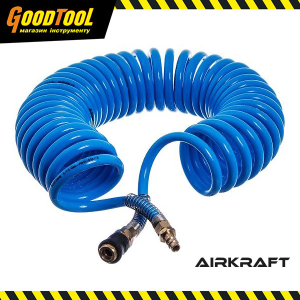 Шланг спіральний поліуретановий (PROFI) 8х12мм L=20м AIRKRAFT AHC48-L