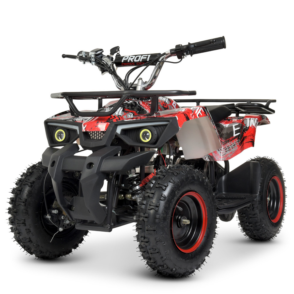 Дитячий квадроцикл на акумуляторі (підлітковий) Profi (мотор 800W, 3 аккум) HB-ATV800AS-3 Червоний