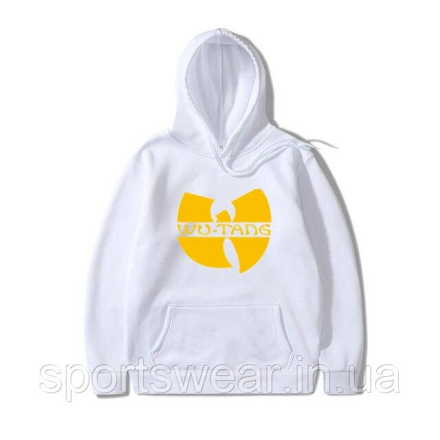 HOODIE Wu-Tang Clan чоловіча біла Худі з принтом Ву-Танг Толстовка ВуТанг Клан Кофта Ву Танг з капюшоном