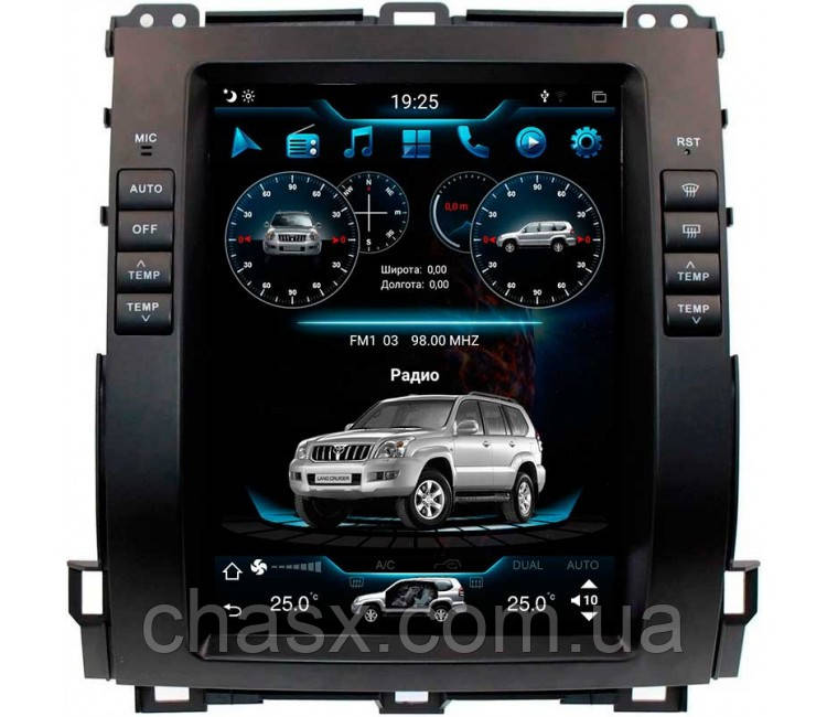 Штатна магнітола TORSSEN Toyota Prado 120 Tesla Style 4/32