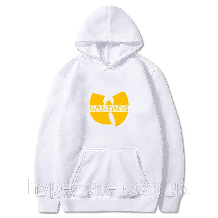 HOODIE Wu-Tang Clan чоловіча біла Худі з принтом Ву-Танг Толстовка ВуТанг Клан Кофта Ву Танг з капюшоном