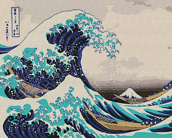 Картина за номерами Велика хвиля в Канагаві. Хокусая (Без коробки) BrushMe 40 х 50 см (BS21794)
