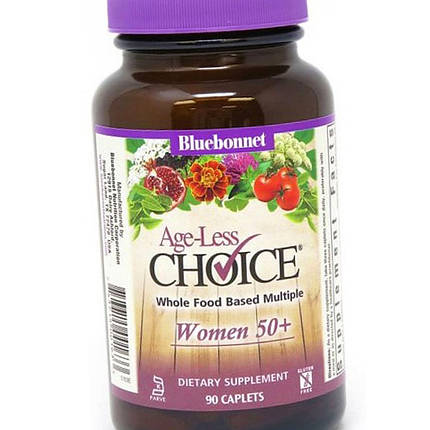 Вітаміни для жінок 50+ Bluebonnet Nutrition Age-Less Choice Women 50+ 90 caplets, фото 4