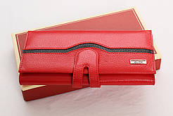Жіночий шкіряний гаманець Alpe червоний 7167-5480