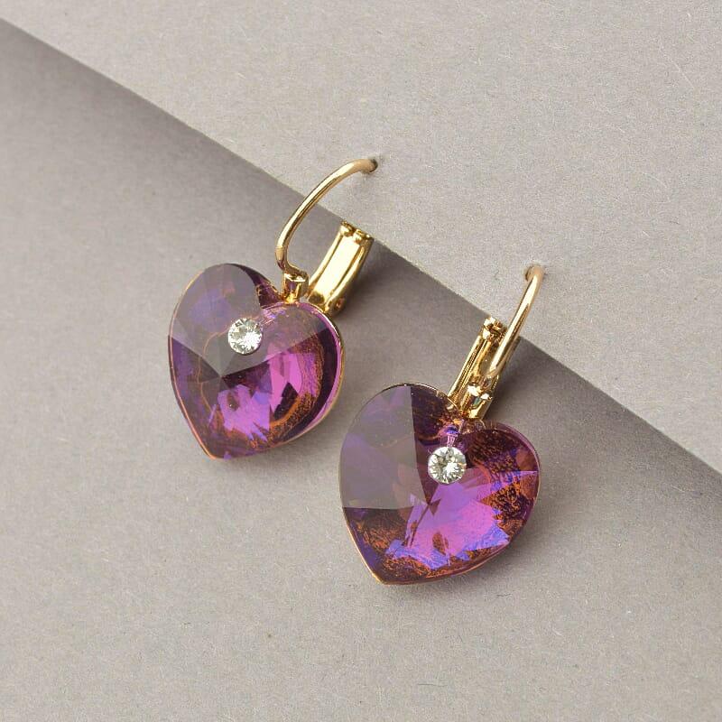 Сережки медичне золото Swarovski (позолота 18к)