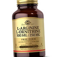 Аргінін Орнитин Solgar L-Aginine L-Ornithine 500/250 100 капсул вег