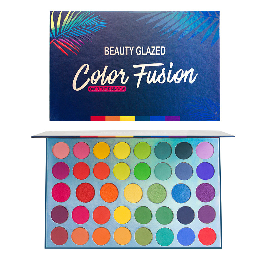 Райдужна палетка тіней для повік Color Fusion Kod228