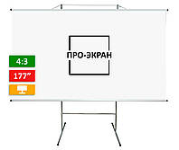 Екран для проектора ПРО-ЕКРАН на тринозі 360 на 270 см (4:3), 177