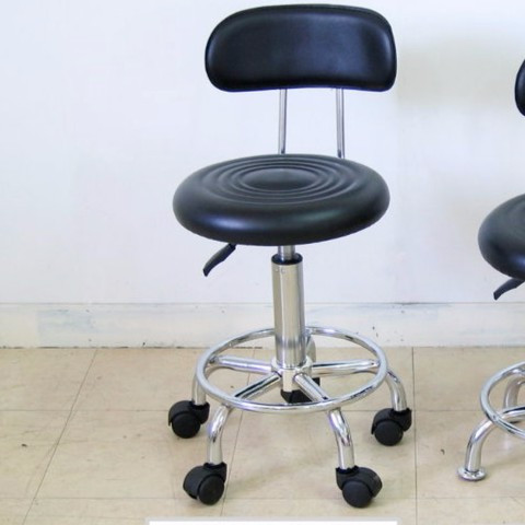 Купить Стул мастера маникюра со спинкой на колесиках с мягким сиденьем ...