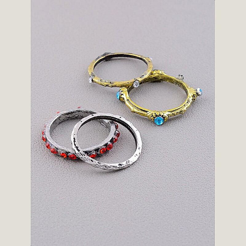 Каблучка біжутерія 'FJ' Сrystal Бижутерный сплав4,8 р., фото 1