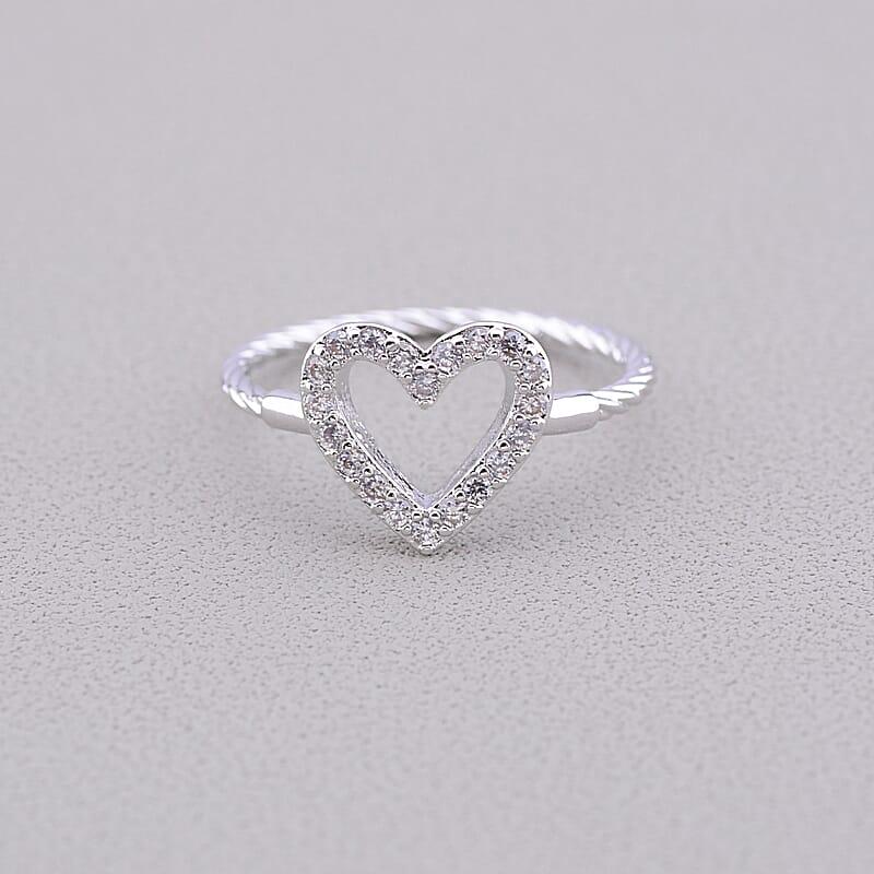 Каблучка біжутерія 'Big Dipper' Фіаніт (родій), фото 1