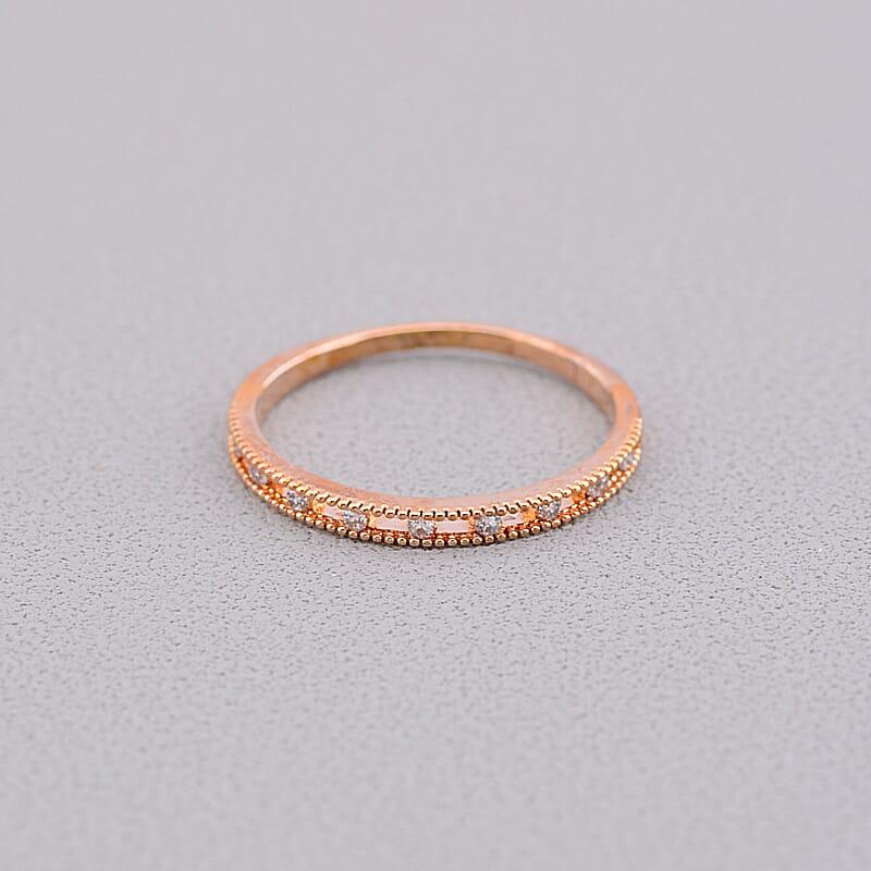 Каблучка біжутерія Фіаніт (позолота 18к), фото 1