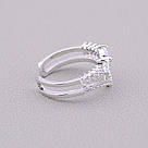 Каблучка біжутерія 'Big Dipper' Фіаніт (родій), фото 2