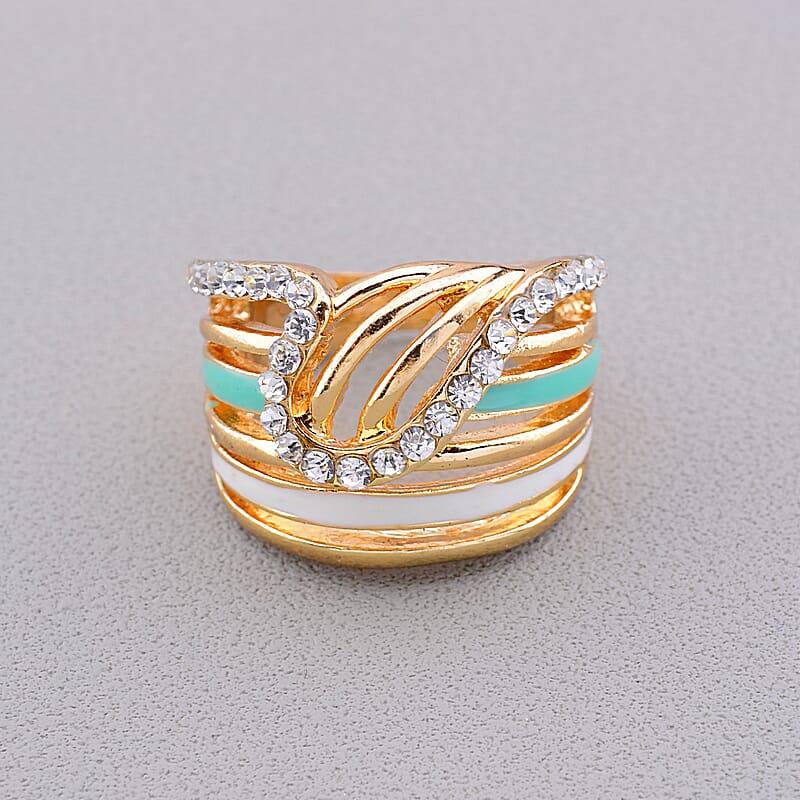 Каблучка на палец біжутерія Сrystal, фото 1