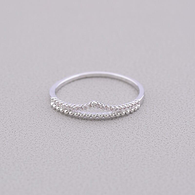 Каблучка біжутерія Фіаніт (Срібло), фото 1