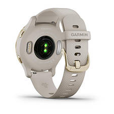 Смарт-годинник Garmin Venu 2S Light Gold Stainless Steel Bezel with Light Sand Case and Silicone Band, фото 4