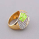 Каблучка на палец біжутерія Сrystal (позолота 18к), фото 2