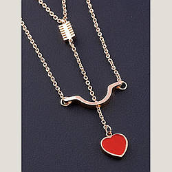 Підвіска 'Stainless Steel' Емаль 39 см (позолота 18к)