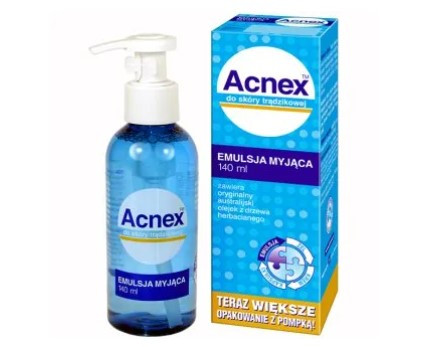 Acnex емульсія для очищення шкіри схильної до акне з олією чайного дерева, 140 мл