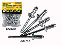 Заклепки алюмінієві 4,8 х 18,00 (50шт) 20-0670 ТМ MASTER TOOL