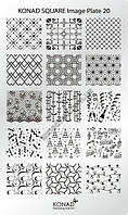 Мініпластику для стемпінгу Konad Square Image Plate 20