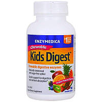 Пищеварительные ферменты для детей (Kids Digest) 90 жевательных таблеток с фруктовым вкусом