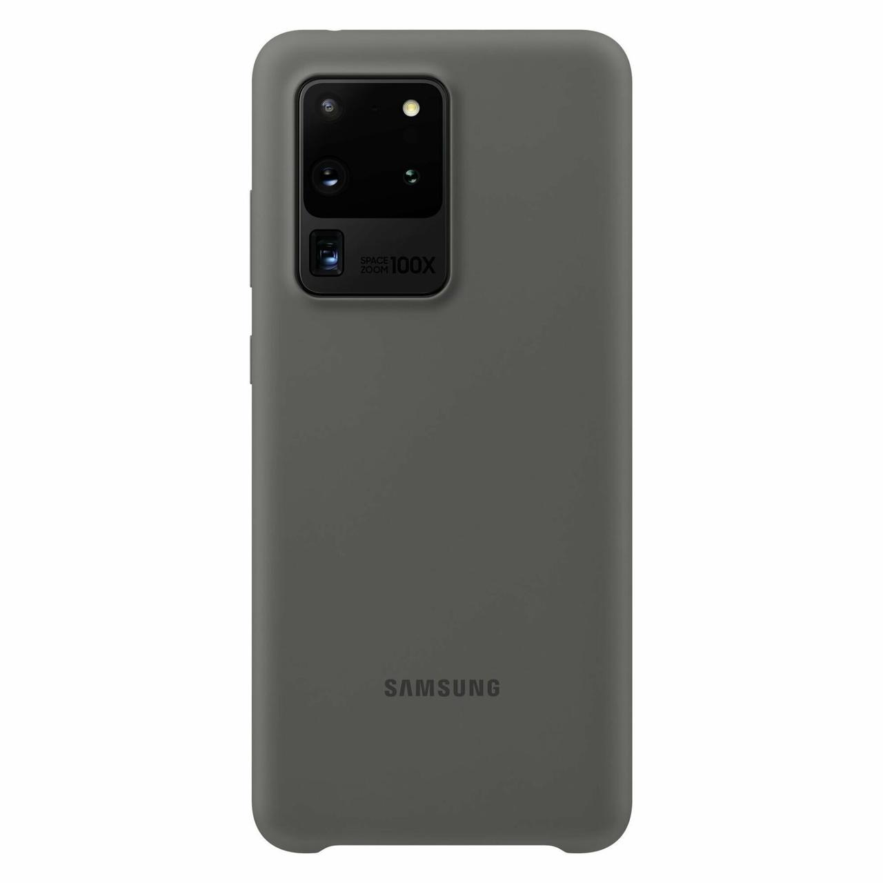 Оригінальний чохол Samsung Silicone Cover Gray для Galaxy S20 Ultra 5G SM-G988, фото 1