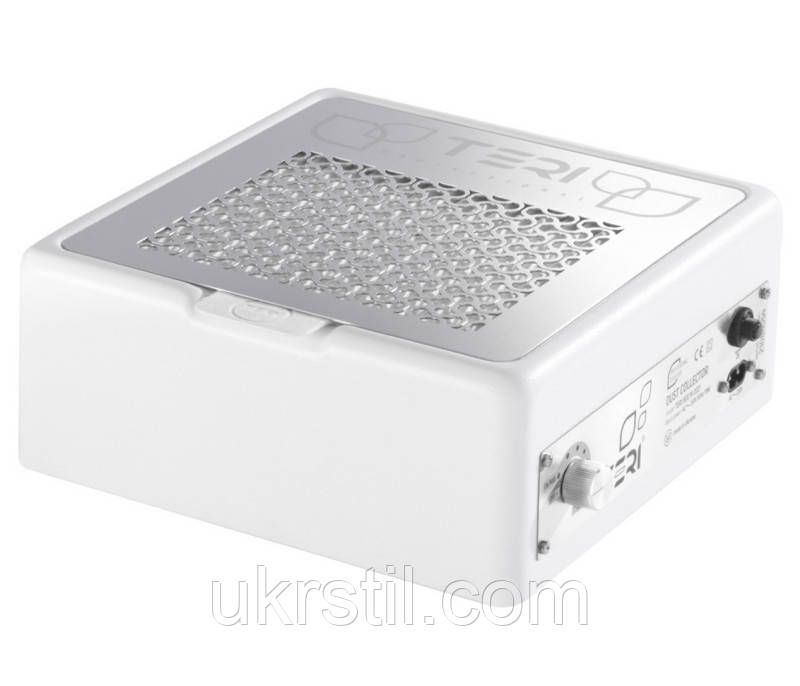Настільна манікюрна витяжка з фільтром HEPA Teri 800, колір білий (сітка металік), фото 1