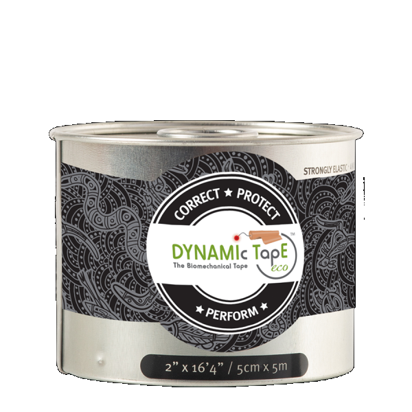 Біомеханічний тейп Dynamic Tape 5 см х 5 м, чорний з сірим тату ECO