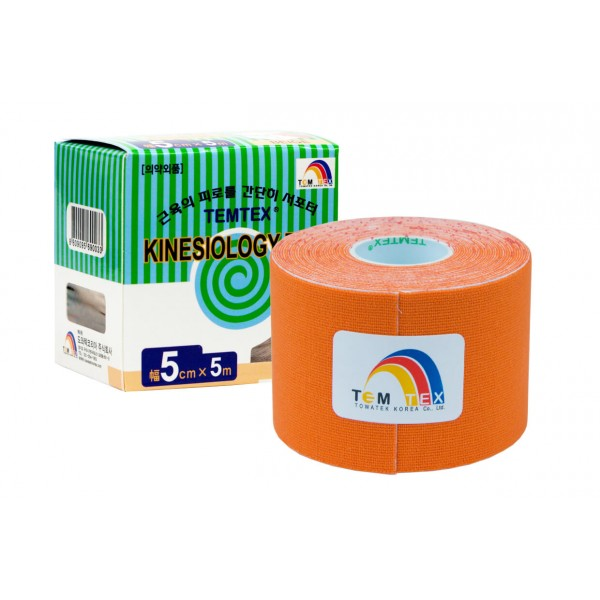 Кинезио тейп TemTex 5см х 5м (Помаранчевий)