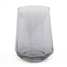 Фігурна склянка "Айсберг" 10х6 см прозора сіра