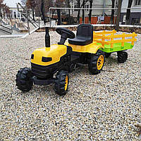Детский трактор на педалях BIBEROGLU (2005) с прицепом Оранжевый