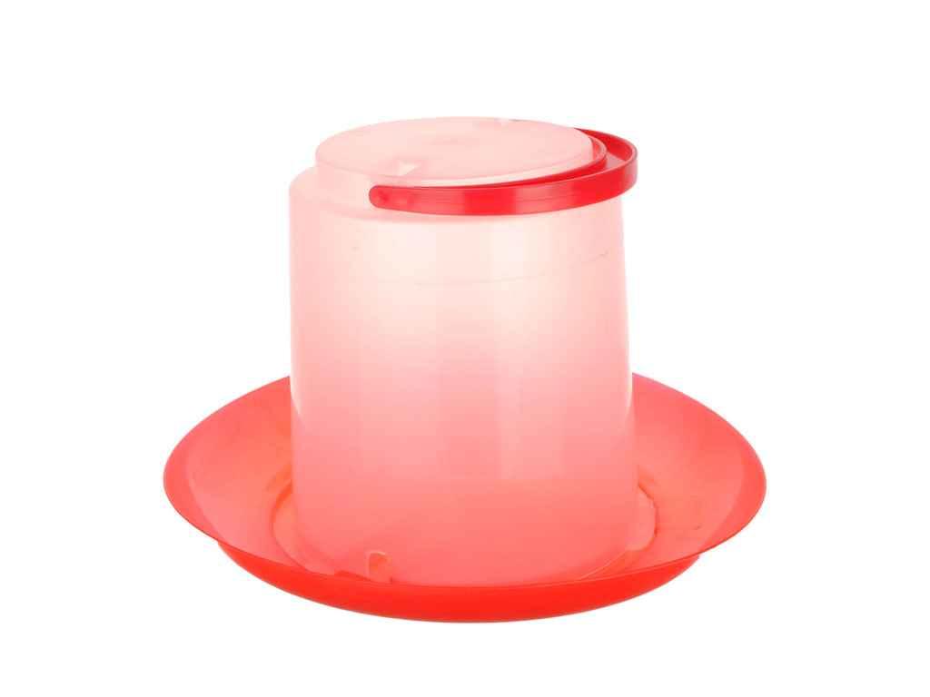 Поїлка пластикова для птиці кругла з бункером 3л ТМ КОНСЕНСУС, фото 1