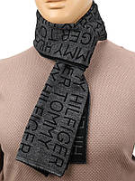 Чорно-сірий двосторонній чоловічий шарф TH:200 d.grey