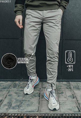 Штани чоловічі теплі осінь/зима Staff 04 gray fleece сірий FKK0051, фото 2