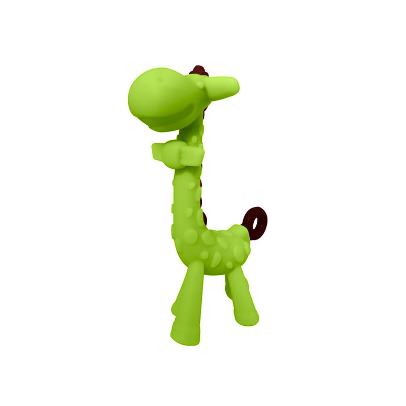 Прорезыватель силиконовый CUMENSS Giraffe Green для зубов грудничкам массажер десен - фото 1 - id-p1509053465