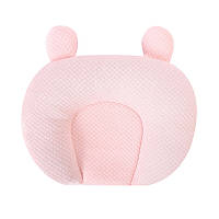 Детская подушка Lesko U1 Light Pink Lovely Baby хлопковая ортопедическая с наполнителем из гречневой шелухи