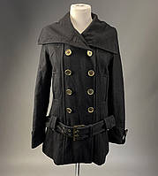 Пальто стильное Asos, с заниженой талией, черное, Разм 8 (S), Как новое