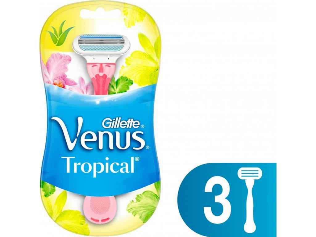 Бритви одноразові Venus Tropical 3 шт ТМ Gillette, фото 1