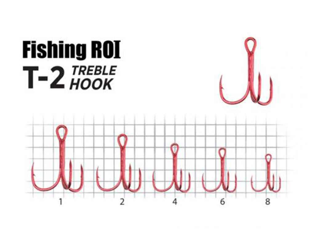 Гачок потрійний №1 T-2 RED (5шт/уп) арт.33-04-001 ТМ FISHING ROI
